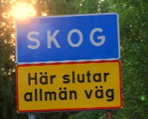 skog_002b Skog, där den allmäna vägen slutar.